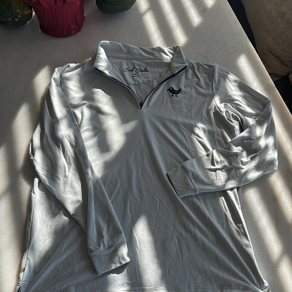 Bad birdie quarter zip gray golf shirt